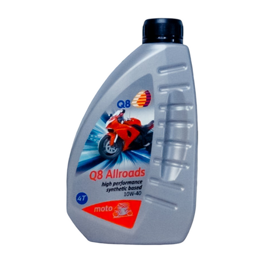 4T 10W-40 Q8 Allroads Excelente aceite sintético para motos
